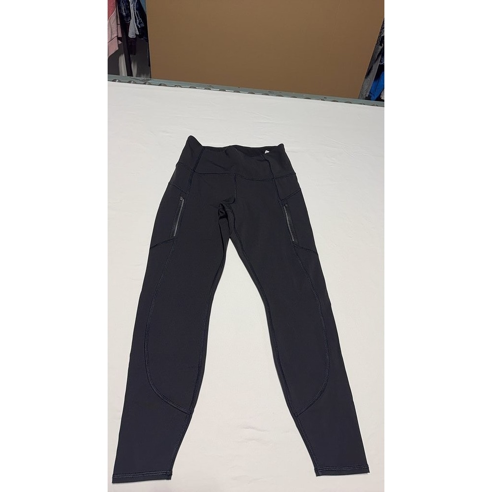 Athleta Rainier Tight Stash Pocket Leggings Black Petite S/P Zip Pocket Active